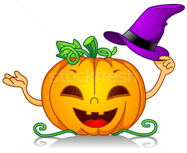 Pumpkin Witch Hat Stock photo © lenm
