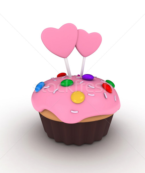 Valentine Cupcake Stock photo © lenm