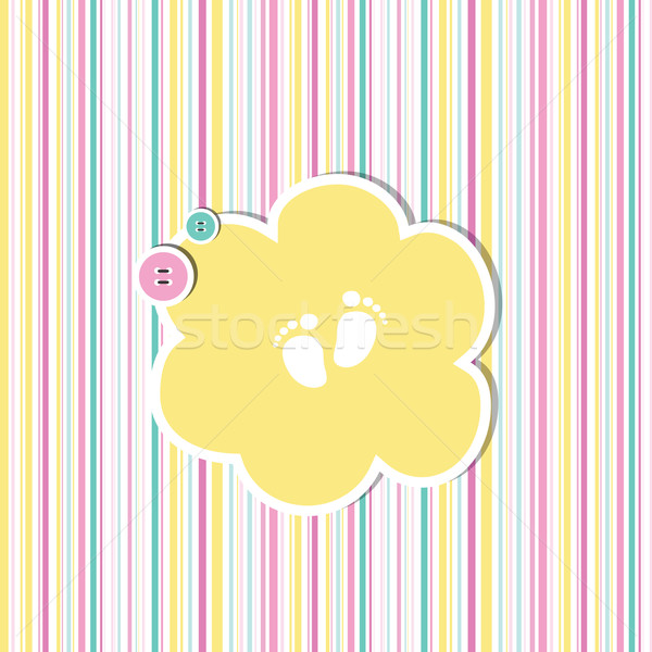 cute baby shower invitation card baby arrival card with copy spa Stock photo © LeonART