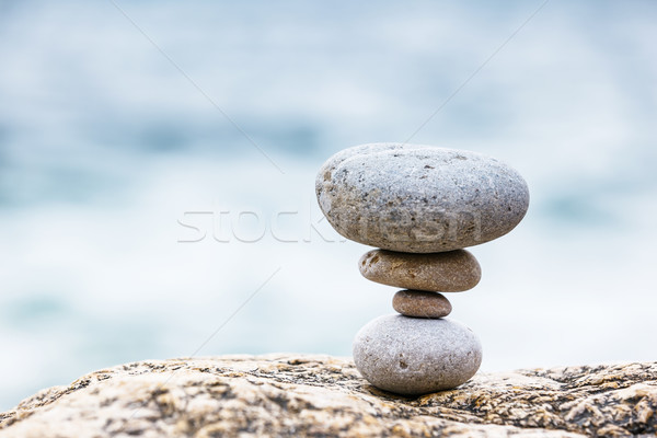 Foto stock: Pedra · pedras · saldo · azul