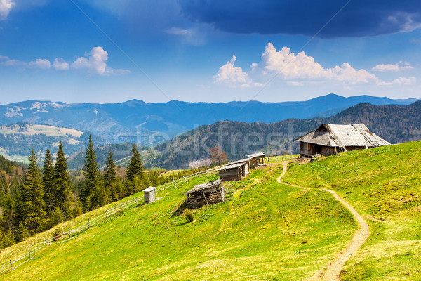 ストックフォト: 山 · 風景 · 午前 · 劇的な · 空