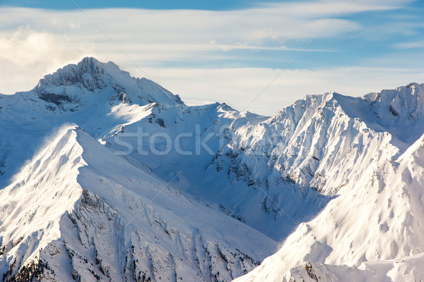 Hegy tájkép fantasztikus tél kék ég Ausztria Stock fotó © Leonidtit