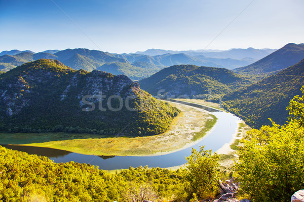 Râu munţi lac Muntenegru Europa Imagine de stoc © Leonidtit