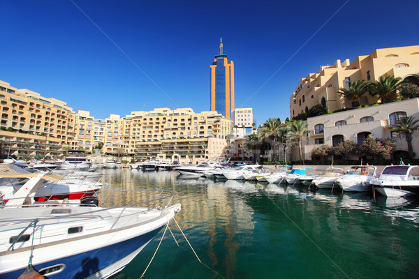 Malta fantastisch Stadt Landschaft Boote Stock foto © Leonidtit