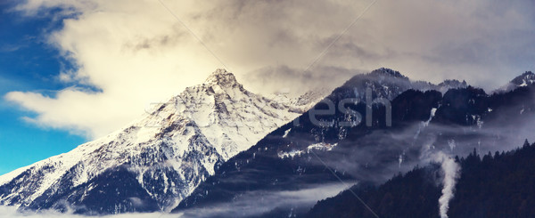 山 景觀 奇妙 冬天 商業照片 © Leonidtit