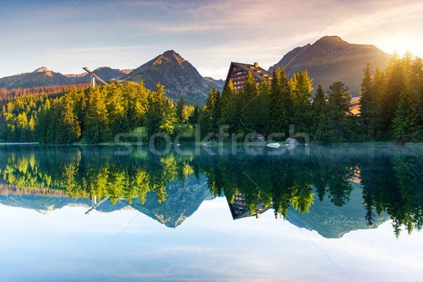 Jezioro górskich parku wysoki Słowacja Europie Zdjęcia stock © Leonidtit