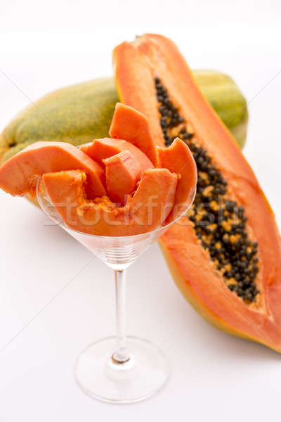 Tangerine dream - the Papaya fruit Stock photo © leowolfert
