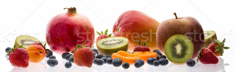 Wide Selection Of Fruit Isolated On White Stock photo © leowolfert