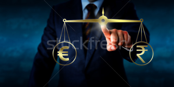 Trading The Euro At Par With The Indian Rupee Stock photo © leowolfert