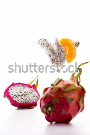 Wedges of the Pitaya in a cocktail glass Stock photo © leowolfert