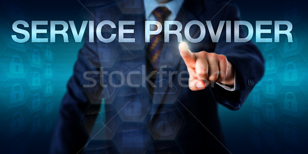 IT Professional Touching SERVICE PROVIDER Stock photo © leowolfert