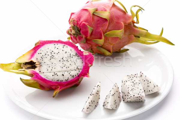 Pitaya Fruit Chips, A Half And An Entire Fruit Stock photo © leowolfert