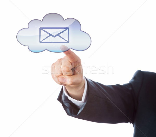 Braţ îndreptat e-mail icoană nor Imagine de stoc © leowolfert