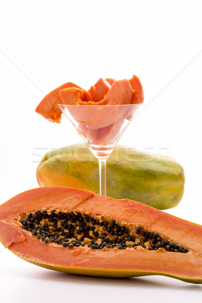 An oblong edible fruit - the Papaya
 Stock photo © leowolfert