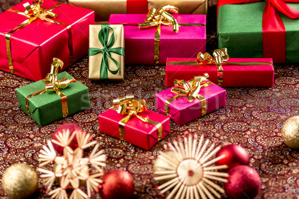 ストックフォト: クリスマス · 贈り物 · 布 · プレゼント