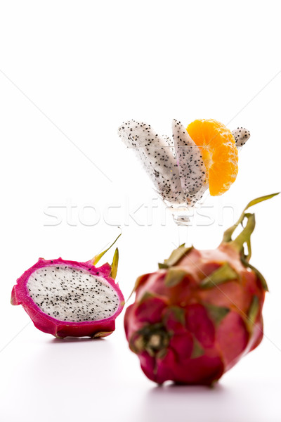 White fruit pulp and vibrant purple skin
 Stock photo © leowolfert