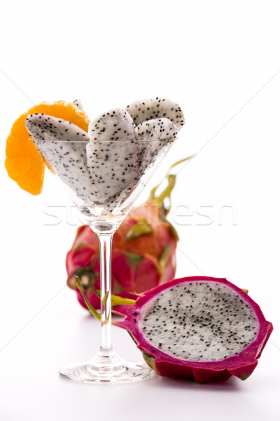 Fruit pulp of the pitaya in a glass
 Stock photo © leowolfert