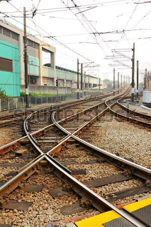 鉄道 道路 列車 将来 鋼 行 ストックフォト © leungchopan