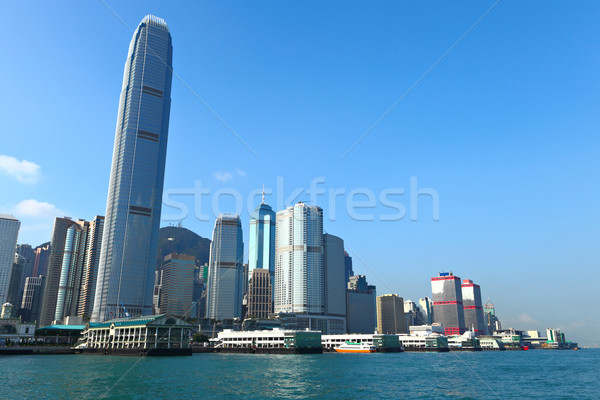 Hongkong Business Büro Stadt Landschaft Gebäude Stock foto © leungchopan