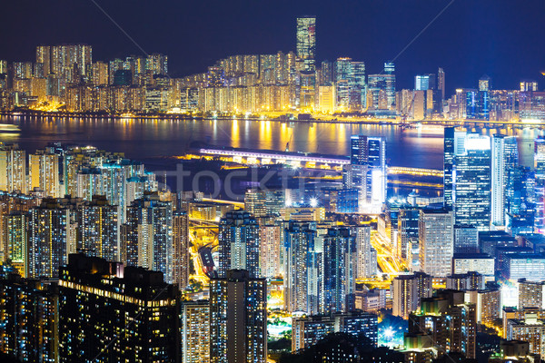 Hong Kong stadsgezicht hemel kantoor stad landschap Stockfoto © leungchopan