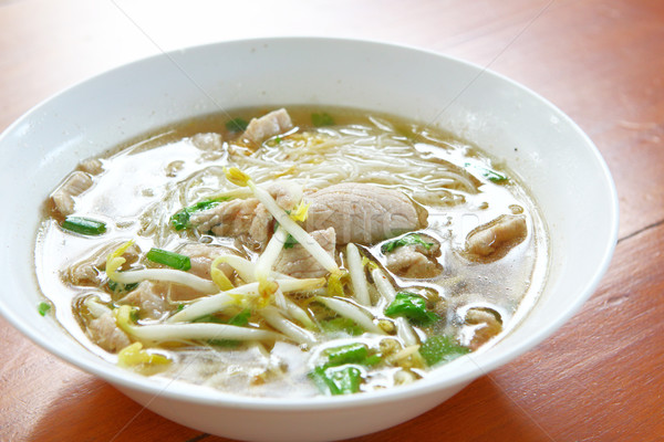 Meat noodles soup Stock photo © leungchopan