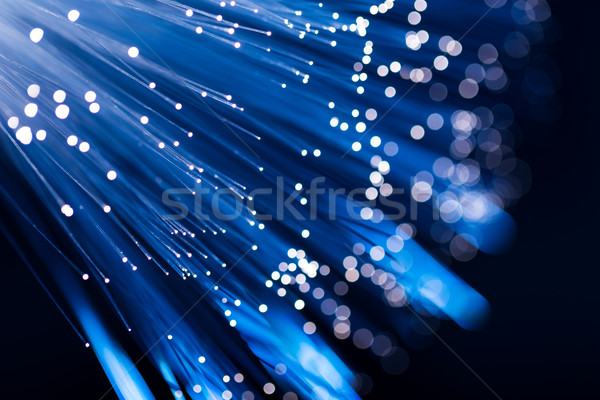 Bunch of optical fibres Stock photo © leungchopan
