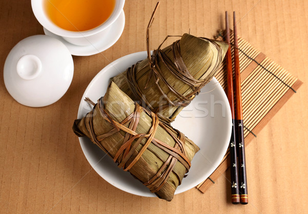 Riz boulette dragon bateau festival alimentaire Photo stock © leungchopan