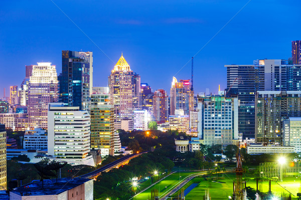 Bangkok skyline at night Stock photo © leungchopan