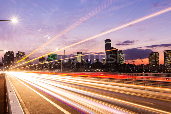 Busy traffic in a modern city Stock photo © leungchopan