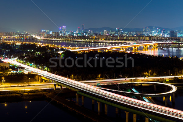 Seoul autostrada cielo acqua città mare Foto d'archivio © leungchopan