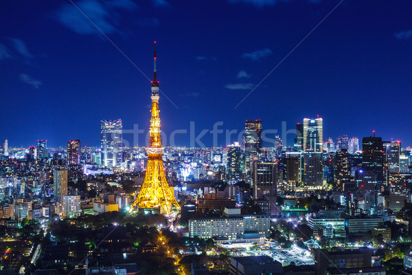 Foto stock: Tóquio · noite · negócio · casa · corporativo