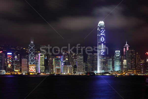 skyscraper show 2012 at night Stock photo © leungchopan
