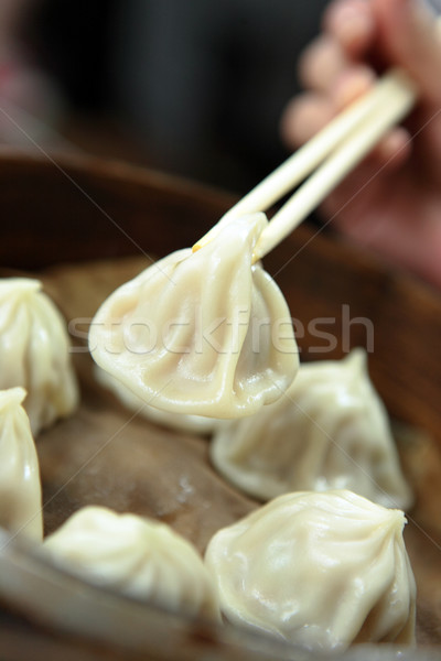 Chińczyk dim sum mięsa zespołu asian biały Zdjęcia stock © leungchopan