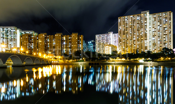 Public housing building in Hong Kong Stock photo © leungchopan
