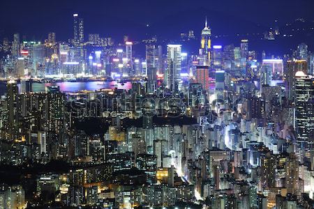 Tokio panoramę noc miasta krajobraz miejskich Zdjęcia stock © leungchopan