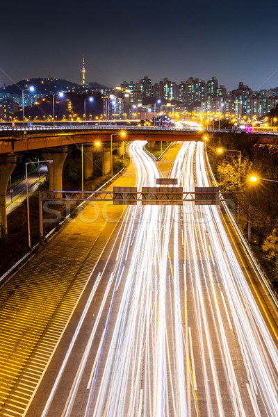 Seoul città Corea del Sud notte strada autostrada Foto d'archivio © leungchopan