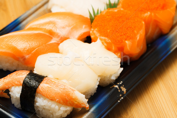 Stock photo: Assorted sushi