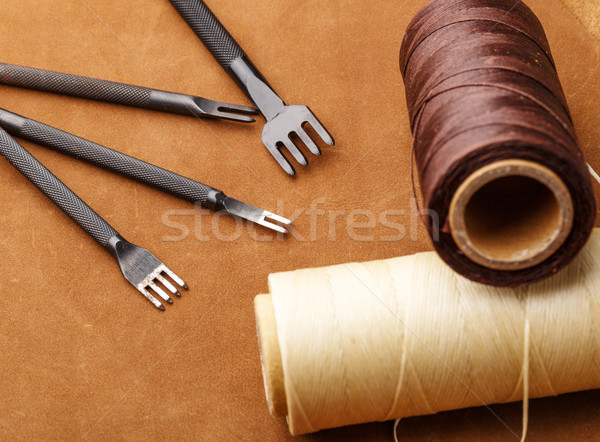 Handmade Leather craft tool Stock photo © leungchopan