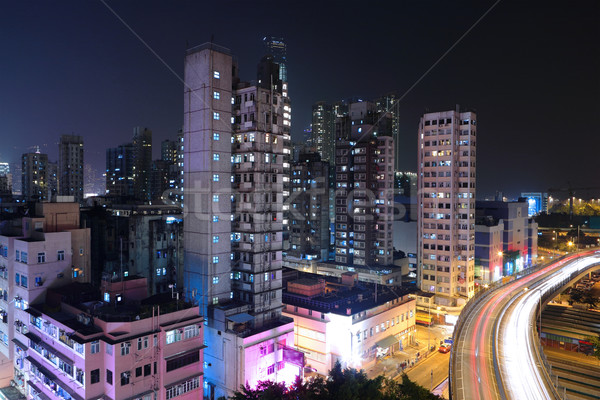 Hong Kong at night Stock photo © leungchopan