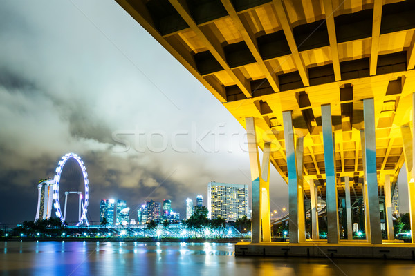 Singapore skyline at night  Stock photo © leungchopan