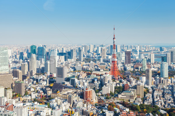 Stockfoto: Tokio · stad · gebouw · straat · snelweg · stedelijke