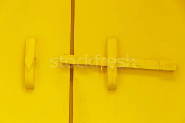 Yellow wooden door bar Stock photo © leungchopan