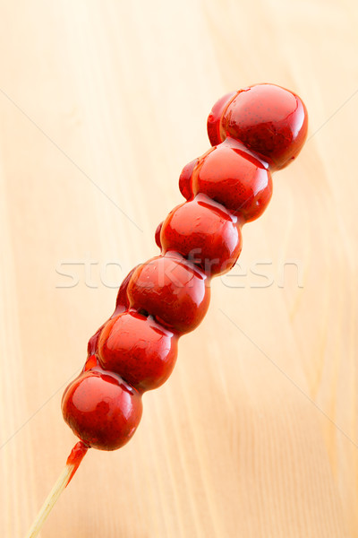 Peking helyi falatozó kandírozott gyümölcs asztal Stock fotó © leungchopan
