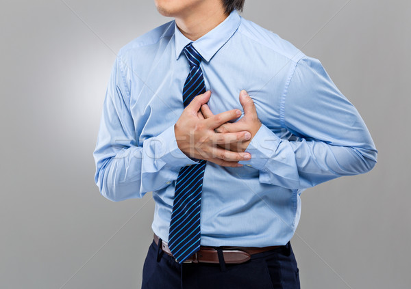 Geschäftsmann Herzinfarkt Hand Mann medizinischen Herz Stock foto © leungchopan