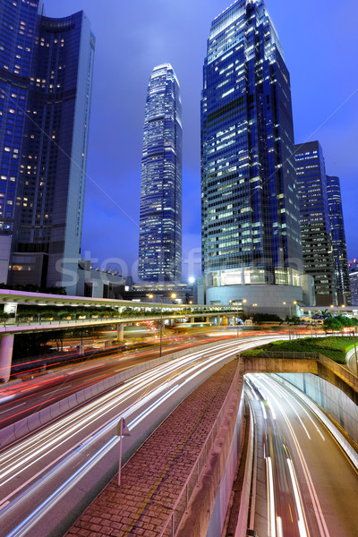 traffic in city at night Stock photo © leungchopan