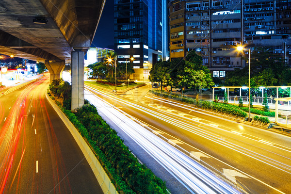Stockfoto: Stoplicht · snelweg · weg · home · wolkenkrabber · stadsgezicht