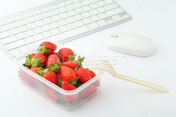 Healthy lunch box on desk Stock photo © leungchopan