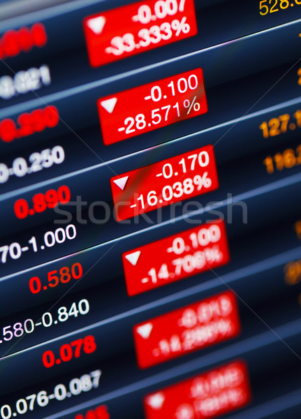Stock photo: Decreasing of stock market