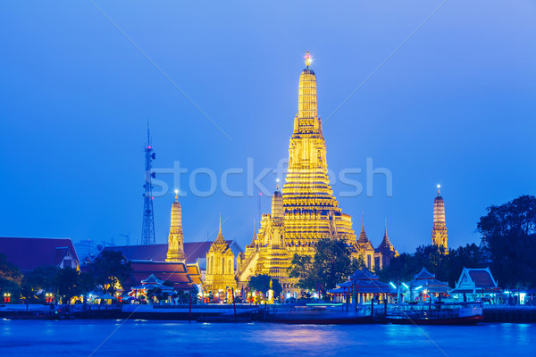 Wat Arun in Bangkok at night Stock photo © leungchopan