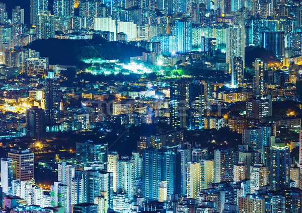 Urban city in Hong Kong at night Stock photo © leungchopan